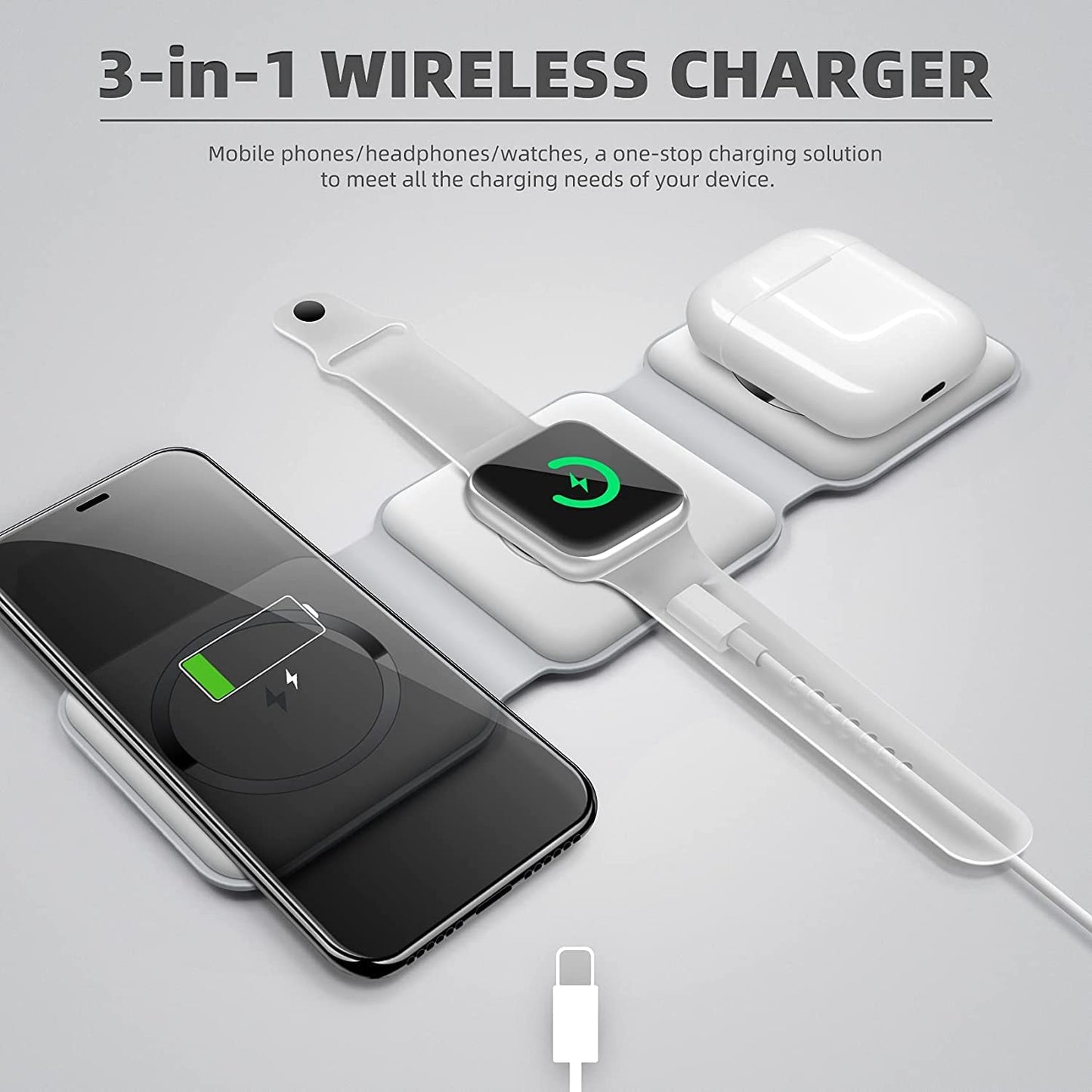 3 In 1 Wireless Charging Pad | Free Delivery | Cash on Delivery | Limited stock