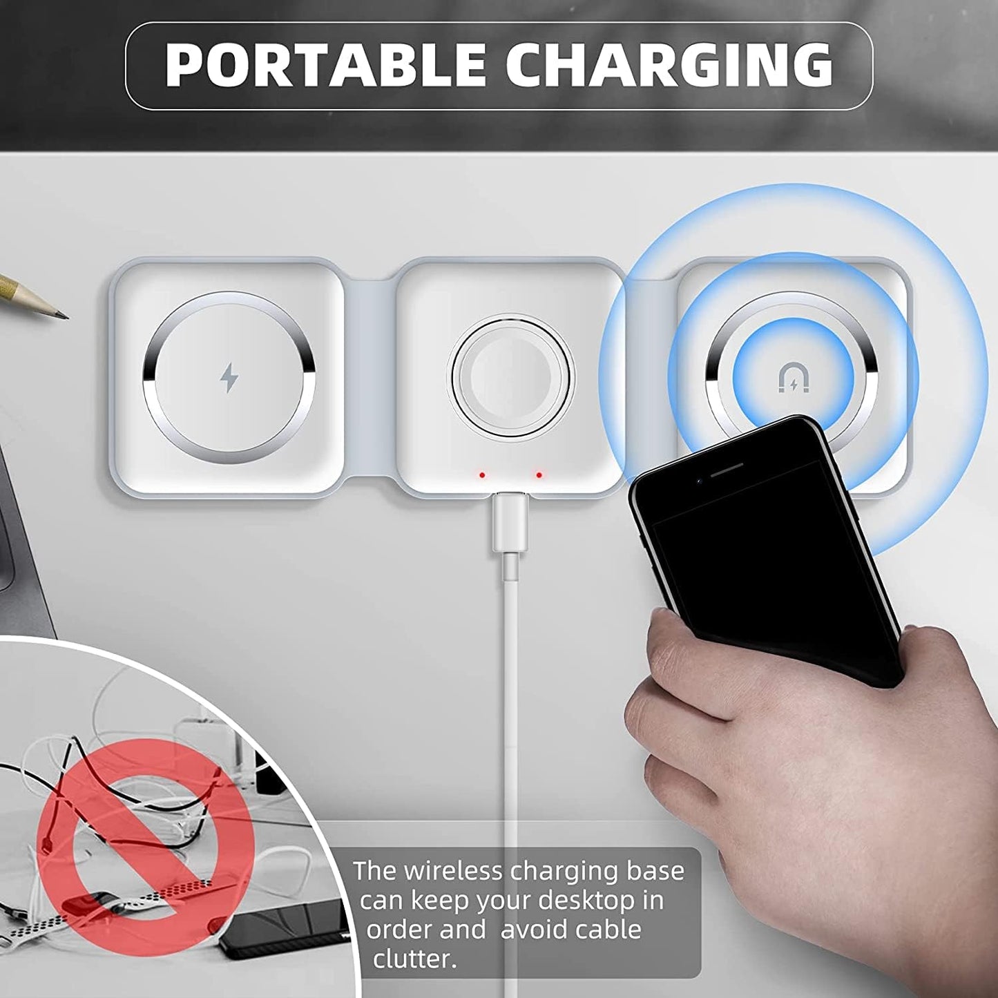 3 In 1 Wireless Charging Pad | Free Delivery | Cash on Delivery | Limited stock