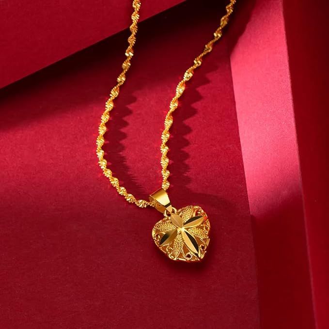 Gold Heart Necklace for Women | Free Delivery | 3 to 4 days delivery time