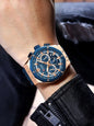 CURREN 8462 New New Men Watches Multi Functional Date Waterproof Silicone Strap Top Sports Wristwatch Quartz Watch for Men | FREE DELIVERY